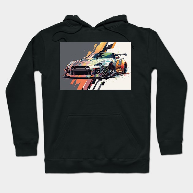 Exotic Car - GT-R Hoodie by PixelPusherArt